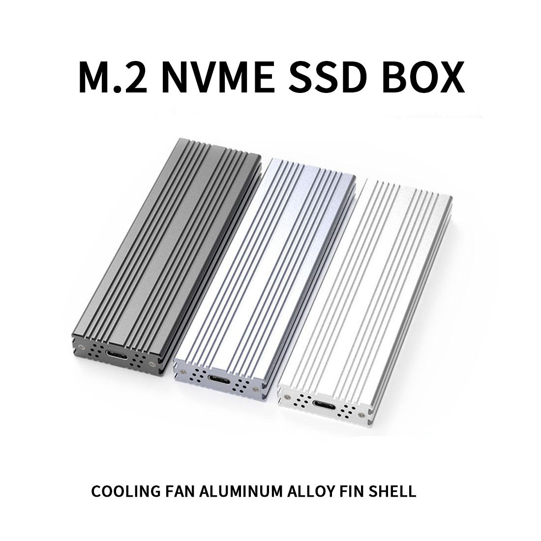 XT-XINTE M.2 인클로저 알루미늄 모바일 하드 디스크 상자 유형 c USB3.1GEN2 1000 메가바이트/초 SSD M2 케이스 내장 냉각 팬 NVME m.2 SSD